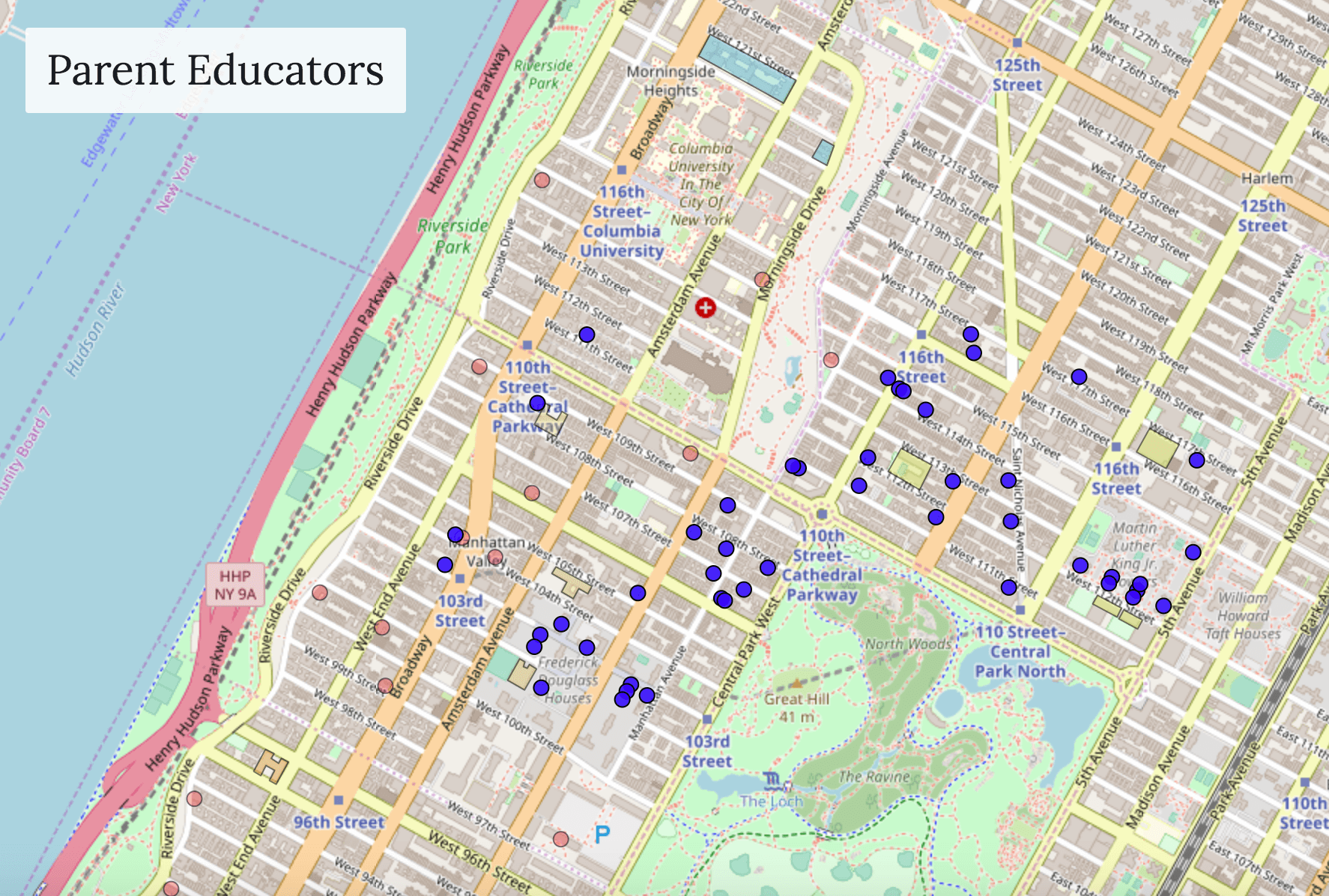 Map of Parent Educators